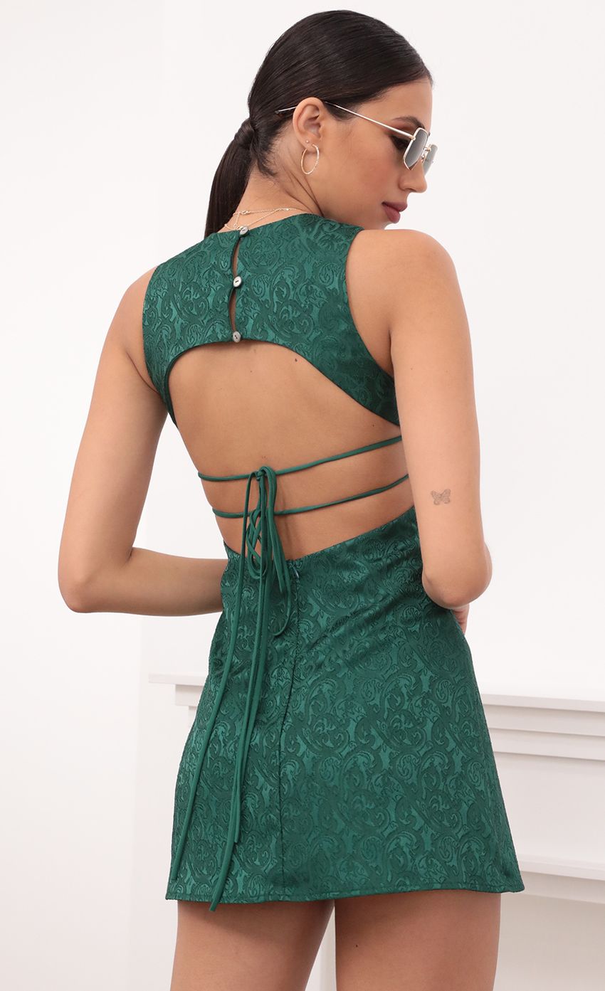 Picture Violette Open Back Tank Dress in Green. Source: https://media.lucyinthesky.com/data/Mar21_1/850xAUTO/1V9A7123.JPG