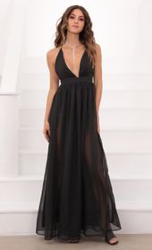 Picture thumb Lyra Black Chiffon Slit Maxi Dress. Source: https://media.lucyinthesky.com/data/Mar21_2/170xAUTO/1V9A1953.JPG