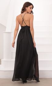 Picture thumb Lyra Black Chiffon Slit Maxi Dress. Source: https://media.lucyinthesky.com/data/Mar21_2/170xAUTO/1V9A2030.JPG