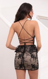 Picture thumb Victoria Lace Peplum Dress in Black. Source: https://media.lucyinthesky.com/data/Mar21_2/170xAUTO/1V9A4425.JPG