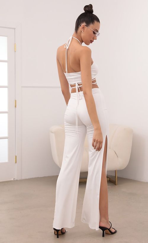 Picture Dylan Suede Pant Set in White. Source: https://media.lucyinthesky.com/data/Mar21_2/500xAUTO/1V9A6882.JPG