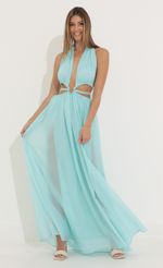 Picture Jocelyn Cutout Maxi in Turquoise. Source: https://media.lucyinthesky.com/data/Mar22_1/150xAUTO/1V9A2905.JPG