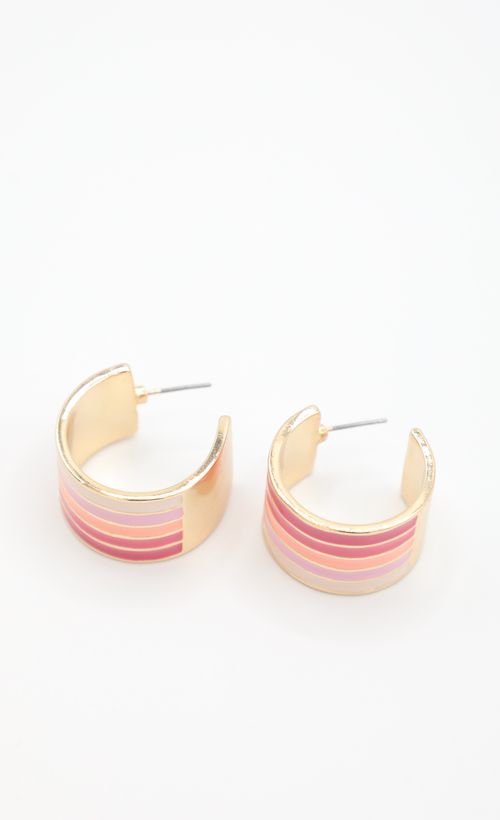 Picture Top Tier Earring Hoop in Pink. Source: https://media.lucyinthesky.com/data/Mar22_1/500xAUTO/1J7A0026.JPG