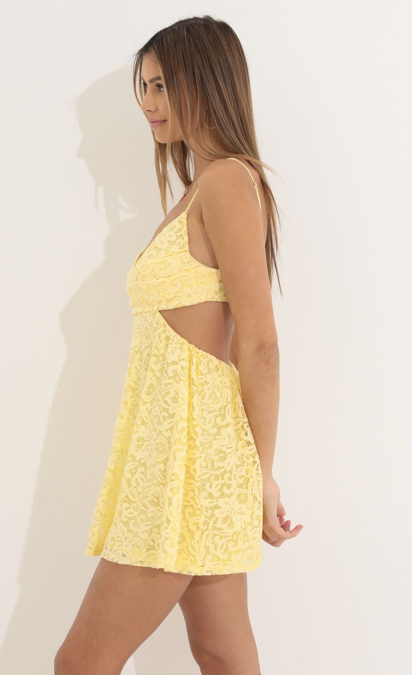 Picture Connie Fit and Flare Dress in Yellow. Source: https://media.lucyinthesky.com/data/Mar22_1/850xAUTO/1V9A1481.JPG
