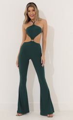 Picture Cecilia Halter Jumpsuit in Green. Source: https://media.lucyinthesky.com/data/Mar22_2/150xAUTO/1V9A0730.JPG