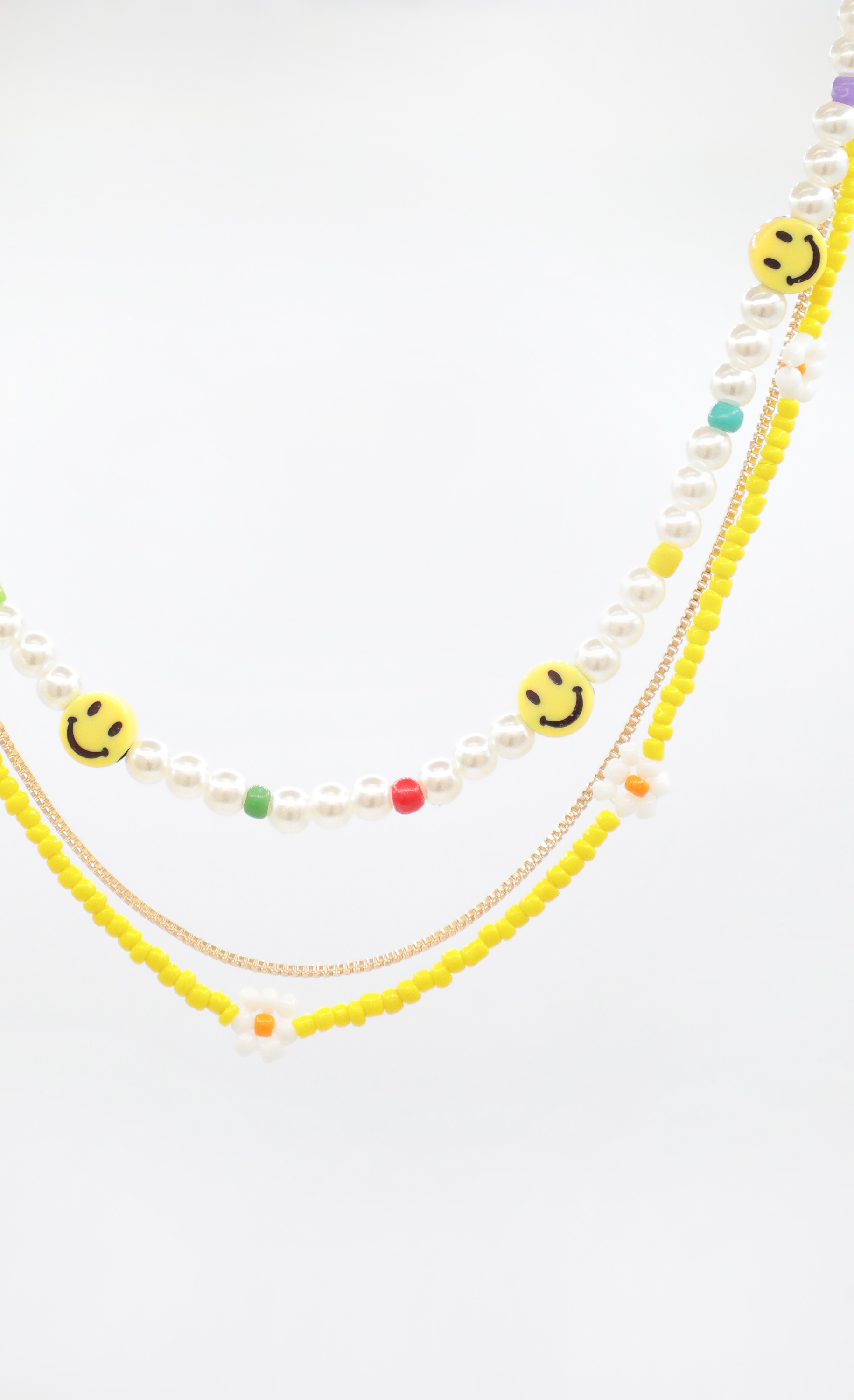 Smile For Me Necklace Set in Yellow