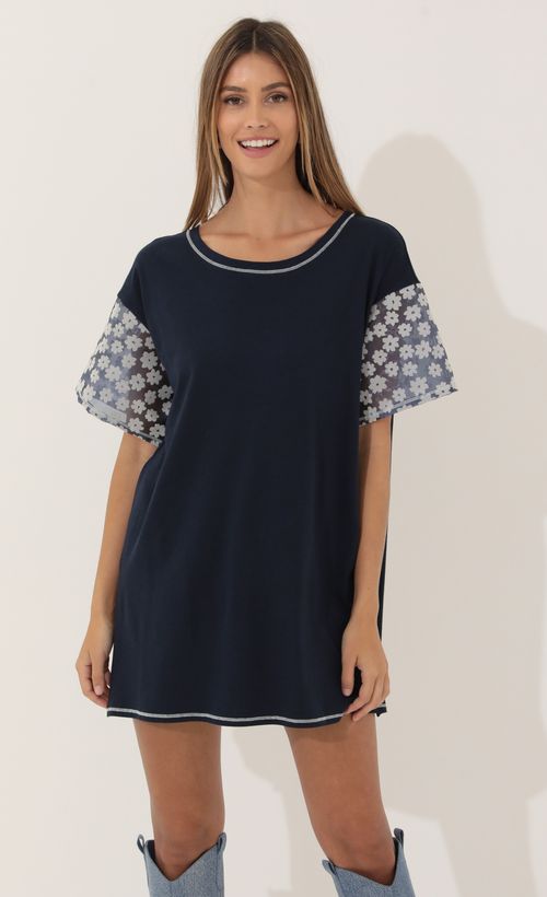Picture Lydia Shirt Dress in Navy Floral. Source: https://media.lucyinthesky.com/data/Mar22_2/500xAUTO/1V9A0564.JPG