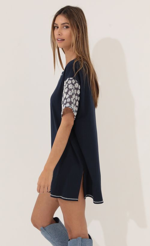 Picture Lydia Shirt Dress in Navy Floral. Source: https://media.lucyinthesky.com/data/Mar22_2/500xAUTO/1V9A0620.JPG