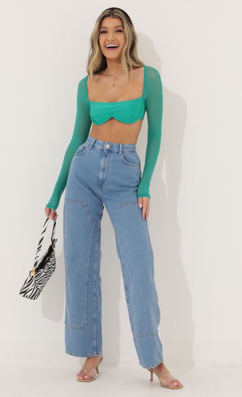 Picture Jax Long Sleeve Top in Green. Source: https://media.lucyinthesky.com/data/Mar22_2/500xAUTO/1V9A1321.JPG