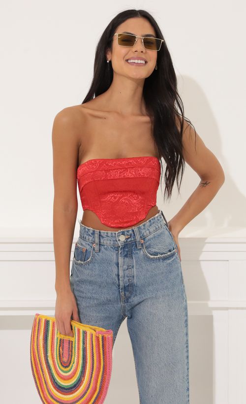 Picture Coraline Corset Crop Top in Red. Source: https://media.lucyinthesky.com/data/Mar22_2/500xAUTO/1V9A6090.JPG