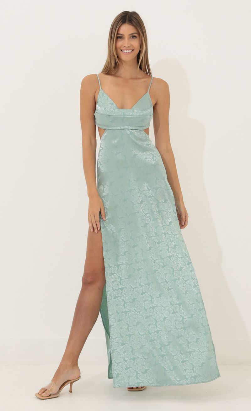 Picture Krista Floral Maxi in Green. Source: https://media.lucyinthesky.com/data/Mar22_2/800xAUTO/1V9A5084.JPG