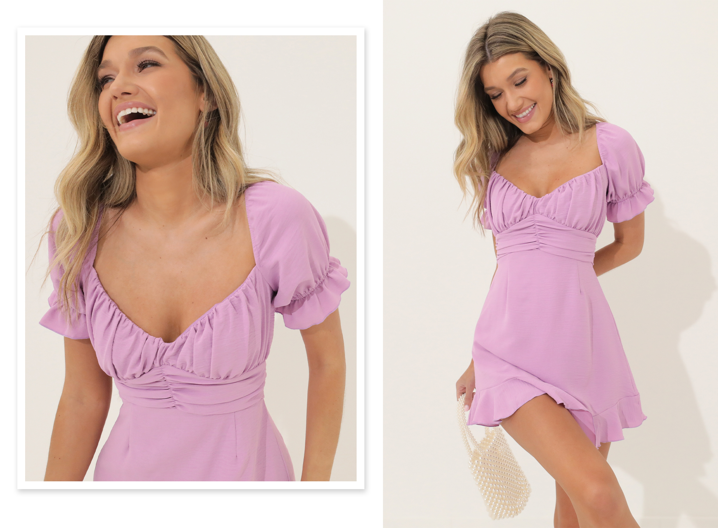 Alice Fit and Flare Dress in Purple