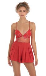Picture Giovanna White Lace Romper with Sequins. Source: https://media.lucyinthesky.com/data/Mar23/150xAUTO/dec32928-c336-4816-9112-bf32f7039944.jpg