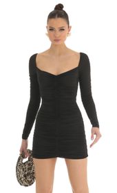 Picture thumb Audria Ruched Bodycon Dress in Black. Source: https://media.lucyinthesky.com/data/Mar23/170xAUTO/10f115d9-1876-4319-8517-40dc31cf834f.jpg