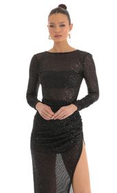 Picture thumb Chessa Sequin Open Back Maxi Dress in Black. Source: https://media.lucyinthesky.com/data/Mar23/170xAUTO/33fdf166-9034-45f8-9504-6bf1adfbdfce.jpg