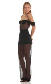 Picture thumb Spice Mesh Corset Maxi Dress in Black. Source: https://media.lucyinthesky.com/data/Mar23/170xAUTO/739cd1f8-09c4-4346-8331-cc2540993d99.jpg