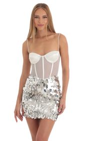Picture thumb Dottie Sequin Corset Dress in White. Source: https://media.lucyinthesky.com/data/Mar23/170xAUTO/751f1744-6e7e-4a4d-ac59-818591a408bf.jpg