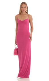 Picture thumb Massena Draped Back Maxi Dress in Pink. Source: https://media.lucyinthesky.com/data/Mar23/170xAUTO/7558b850-50ac-4589-ab77-8e60f51362e9.jpg