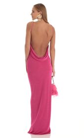Picture thumb Massena Draped Back Maxi Dress in Pink. Source: https://media.lucyinthesky.com/data/Mar23/170xAUTO/a5a45c38-6813-4fc3-8a5c-7192b32e6377.jpg