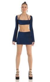 Picture thumb Allee Blue Metallic Two Piece Skirt Set in Black. Source: https://media.lucyinthesky.com/data/Mar23/170xAUTO/c190007f-3872-49ac-9679-8da63b1ac7fb.jpg