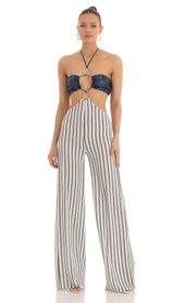 Picture thumb Renae Sequin Halter Striped Jumpsuit in White and Navy. Source: https://media.lucyinthesky.com/data/Mar23/170xAUTO/c2c9f1b2-4ca0-4508-8802-63902bfde098.jpg