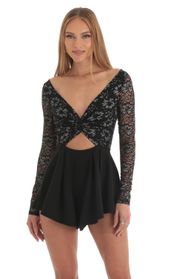 Picture thumb Keira Floral Lace Romper in Black. Source: https://media.lucyinthesky.com/data/Mar23/170xAUTO/d751c97d-d2cd-46b3-944a-5258762e5213.jpg