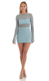 Picture thumb Olean Sequin Striped Long Sleeve Dress in Blue. Source: https://media.lucyinthesky.com/data/Mar23/170xAUTO/fd00ac6d-10db-4e3e-a1c7-2159d423ae2f.jpg