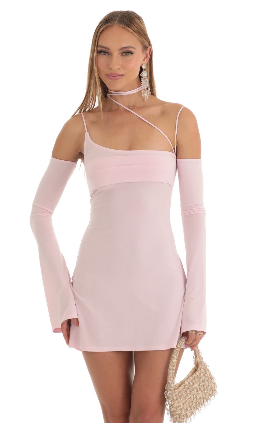 Picture Viv Strappy Party Dress in Pink. Source: https://media.lucyinthesky.com/data/Mar23/850xAUTO/1eaecd5e-fce7-4676-8994-96598f6daa88.jpg