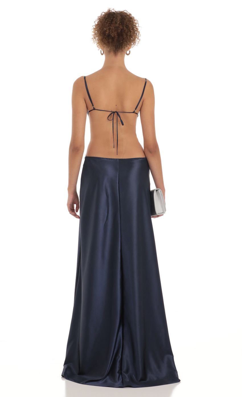 Picture Calissa Satin Rhinestone Maxi Dress in Navy. Source: https://media.lucyinthesky.com/data/Mar23/850xAUTO/4248991d-153a-4263-83f5-40601f3acccc.jpg