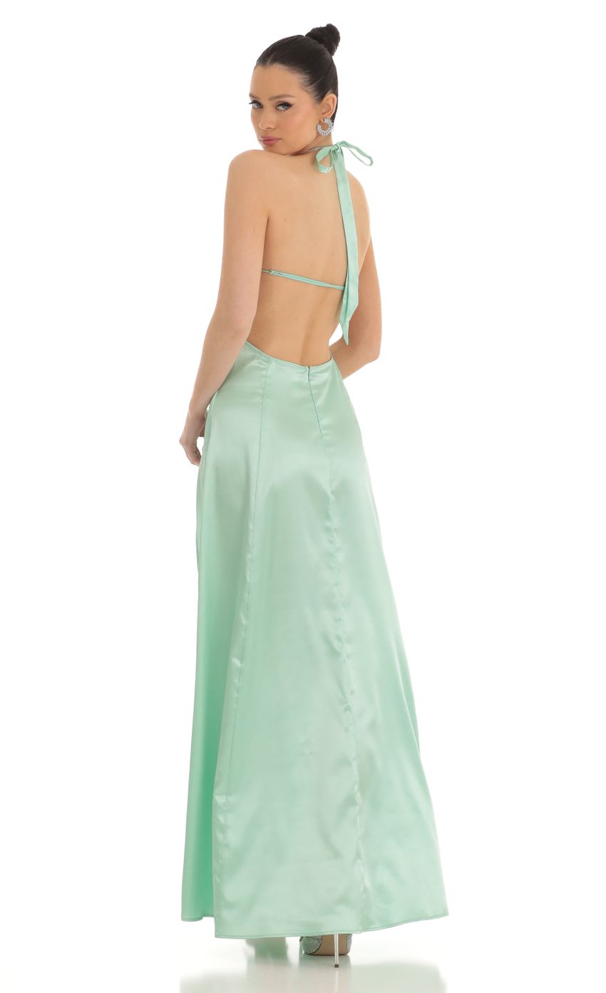 Picture Janessa Rhinestone Halter Maxi Dress in Green. Source: https://media.lucyinthesky.com/data/Mar23/850xAUTO/45065ac8-0f59-47ac-8a9a-47c63b08df33.jpg