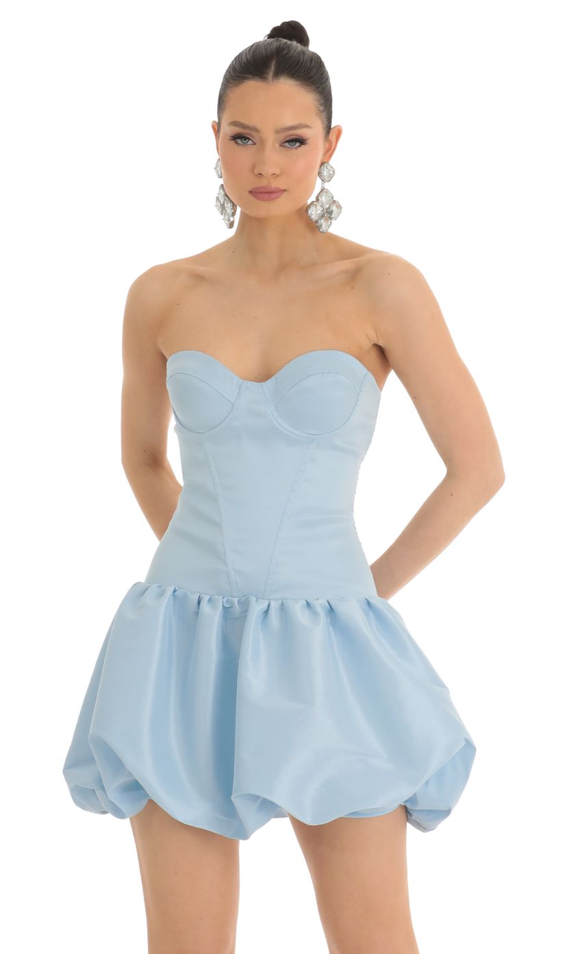 Picture Renae Corset Bubble Dress in Blue. Source: https://media.lucyinthesky.com/data/Mar23/850xAUTO/64ab5f71-9549-4265-ba1d-c93da42c5aae.jpg