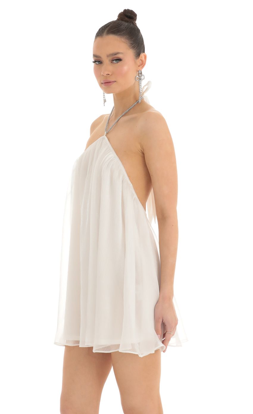 Picture Lalisa Rhinestone Halter Dress in White. Source: https://media.lucyinthesky.com/data/Mar23/850xAUTO/7e6e3381-62fd-49c3-8bd1-a83bb6f77466.jpg
