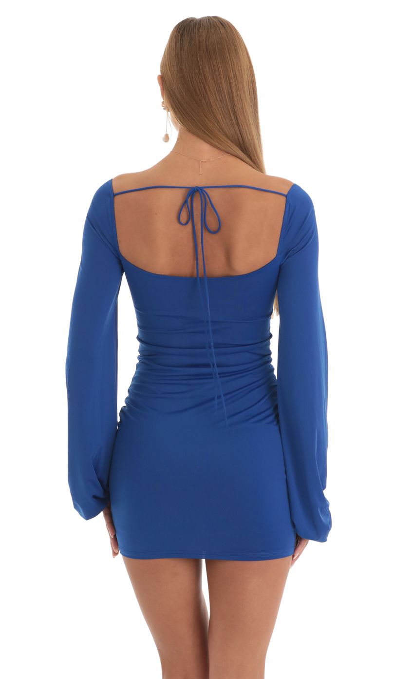 Picture Shantelle Long Sleeve Dress in Blue. Source: https://media.lucyinthesky.com/data/Mar23/850xAUTO/804500a7-b1ac-497c-b9cb-7e91da6c6cef.jpg