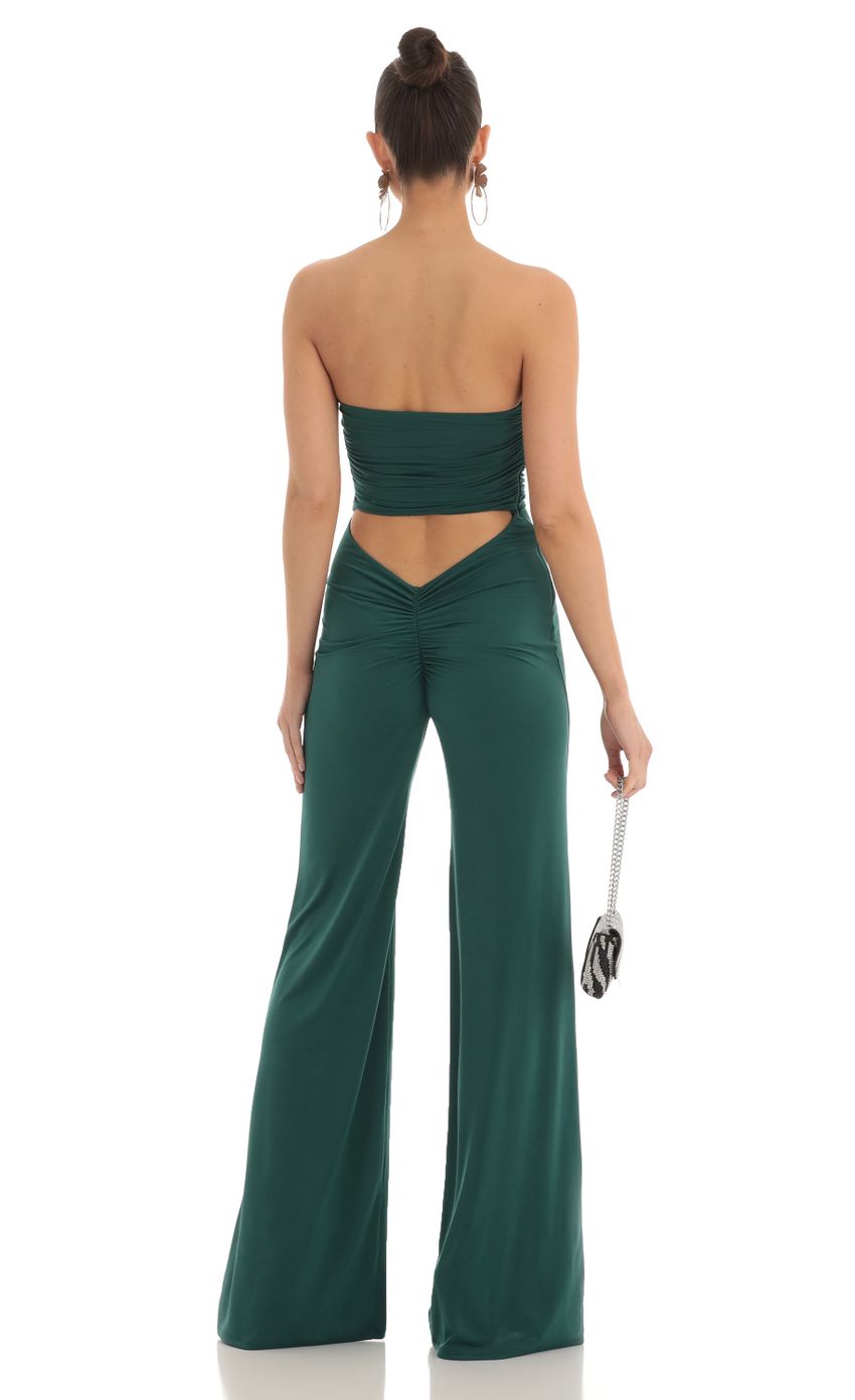 Picture Josefine Draped Corset Jumpsuit in Green. Source: https://media.lucyinthesky.com/data/Mar23/850xAUTO/82c85a12-9ae6-4d4b-ad65-696dce56f143.jpg
