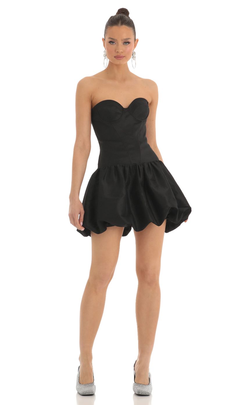 Picture Renae Corset Bubble Dress in Black. Source: https://media.lucyinthesky.com/data/Mar23/850xAUTO/91a544ca-6519-4036-bd9a-1ca76c7f3152.jpg