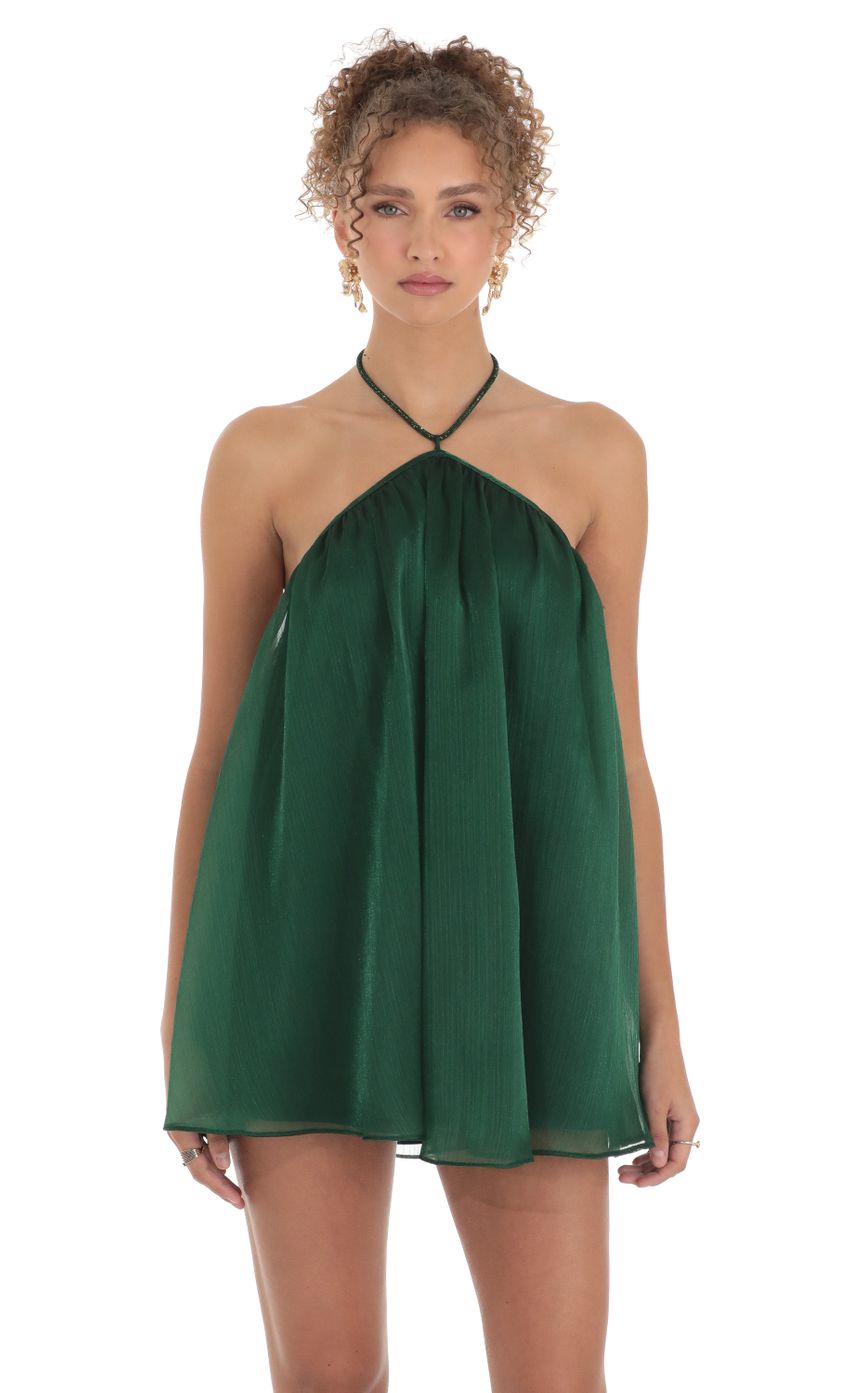 Picture Lalisa Rhinestone Halter Dress in Green. Source: https://media.lucyinthesky.com/data/Mar23/850xAUTO/9a238b88-cce4-46ef-9e64-99df6e62840e.jpg