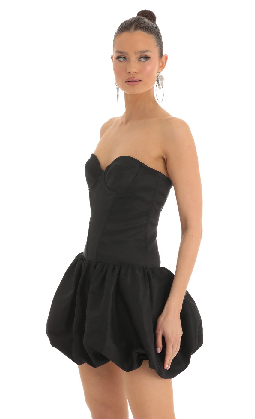 Picture Renae Corset Bubble Dress in Black. Source: https://media.lucyinthesky.com/data/Mar23/850xAUTO/9fd50bfe-329b-4953-92c9-caa0ae069922.jpg