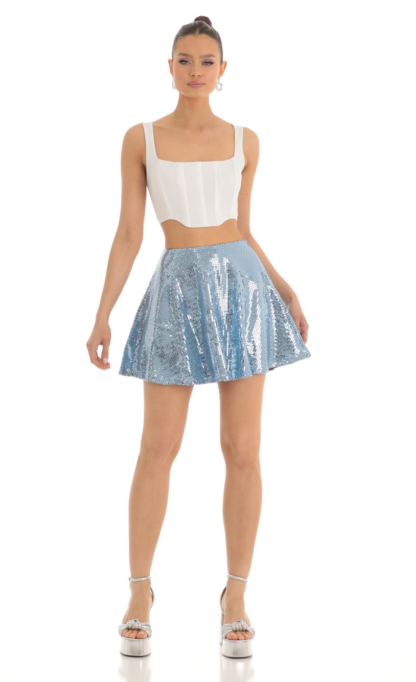 Picture Jasmin Sequin Square Skirt in Blue. Source: https://media.lucyinthesky.com/data/Mar23/850xAUTO/aa537826-2a44-4440-a351-03ccc0d81845.jpg