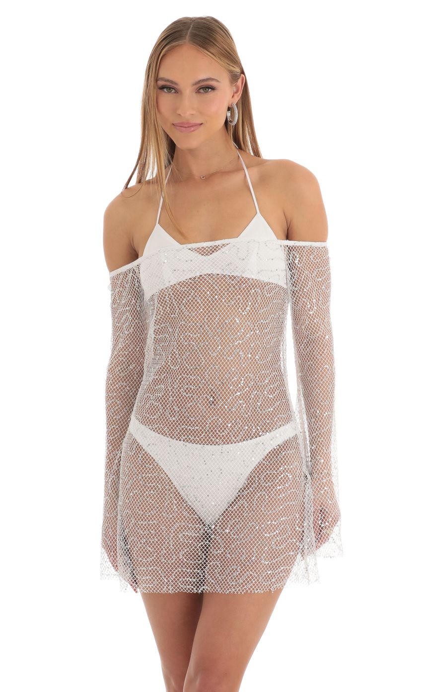 Picture Bondi Sequin Three Piece Cover Up Bikini Set in White. Source: https://media.lucyinthesky.com/data/Mar23/850xAUTO/aa9bfb6d-ba48-4202-a954-f2c01916c248.jpg