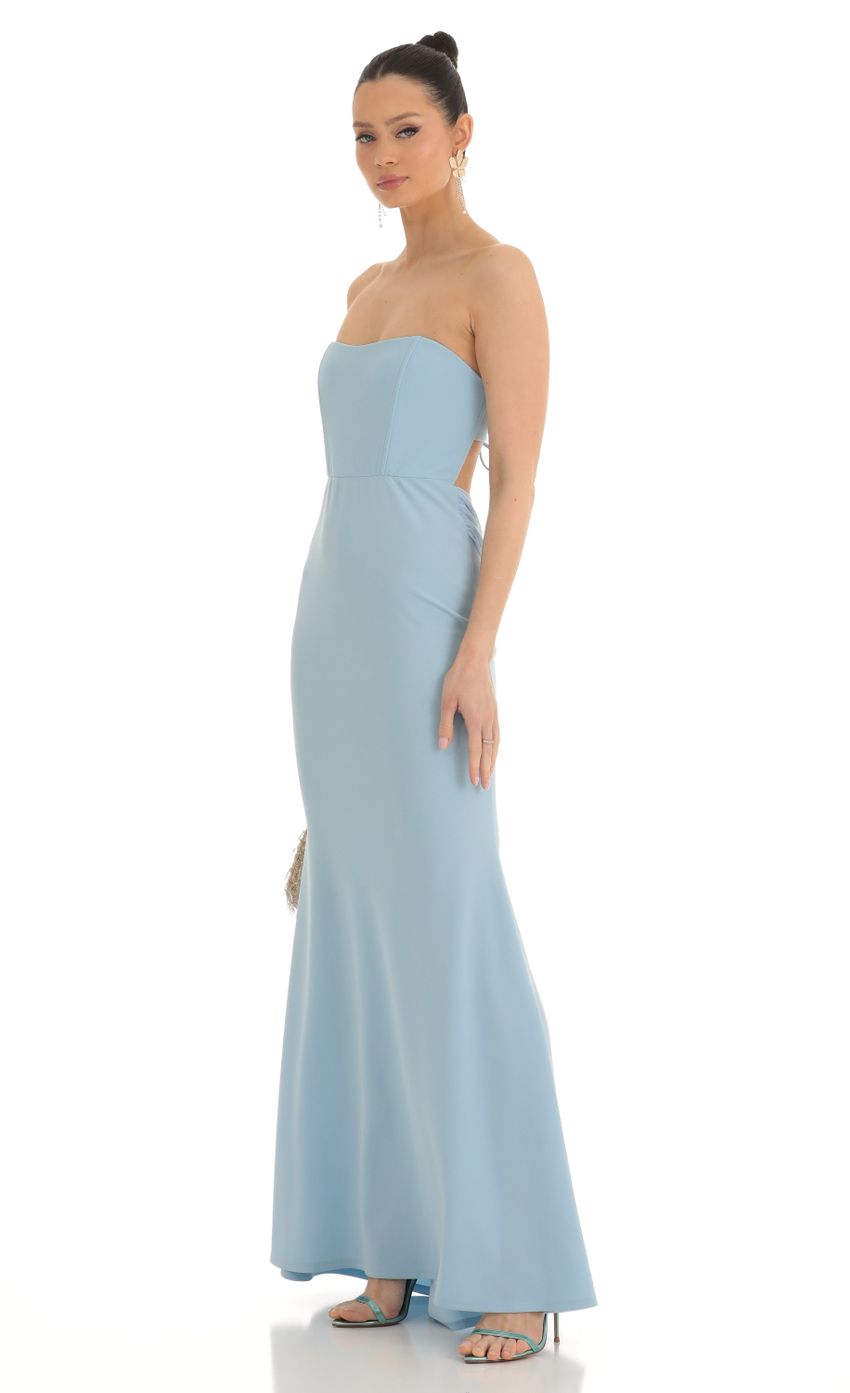 Picture Devorah Strapless Corset Maxi Dress in Blue. Source: https://media.lucyinthesky.com/data/Mar23/850xAUTO/ded654a7-aa05-478e-a792-6f9050f6b0d9.jpg