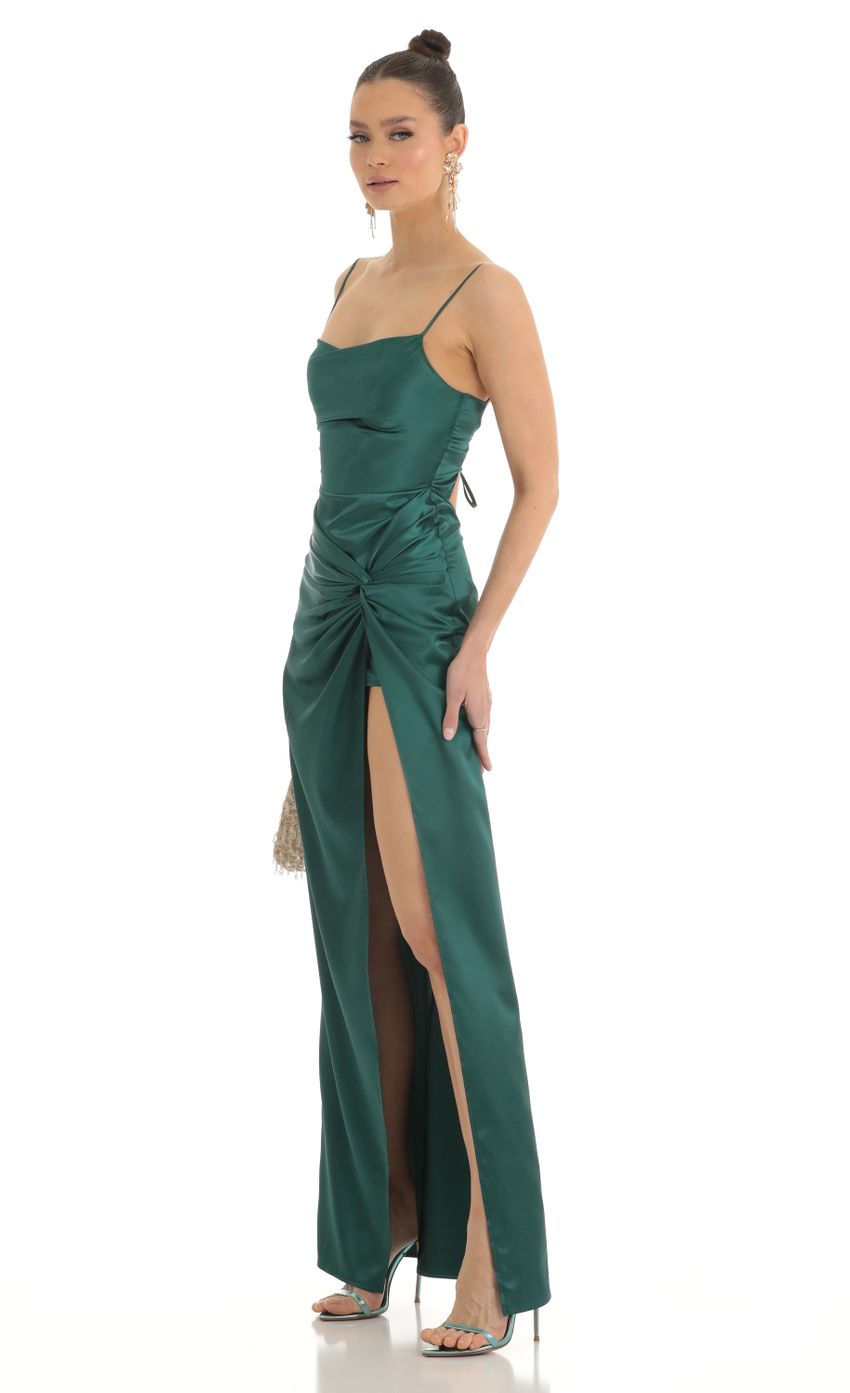Picture Adina Twist Maxi Dress in Green. Source: https://media.lucyinthesky.com/data/Mar23/850xAUTO/e917db8d-cbac-48af-af42-275ad6489495.jpg