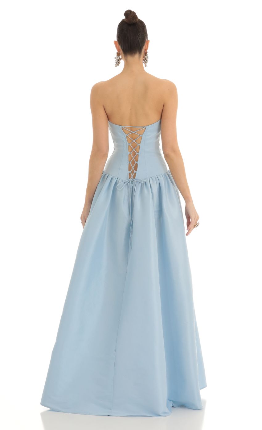 Picture Brinly Strapless Corset Maxi Dress in Blue. Source: https://media.lucyinthesky.com/data/Mar23/850xAUTO/eca96ec0-8b93-411f-a720-c1c5ebccf170.jpg