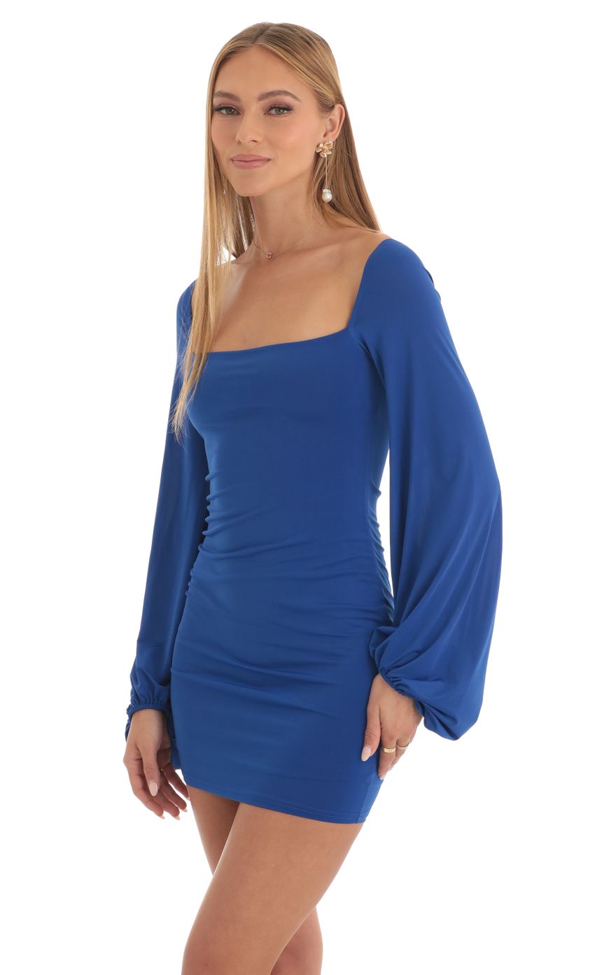 Picture Shantelle Long Sleeve Dress in Blue. Source: https://media.lucyinthesky.com/data/Mar23/850xAUTO/f8b9a6b6-25aa-402e-a829-335020cb78ec.jpg