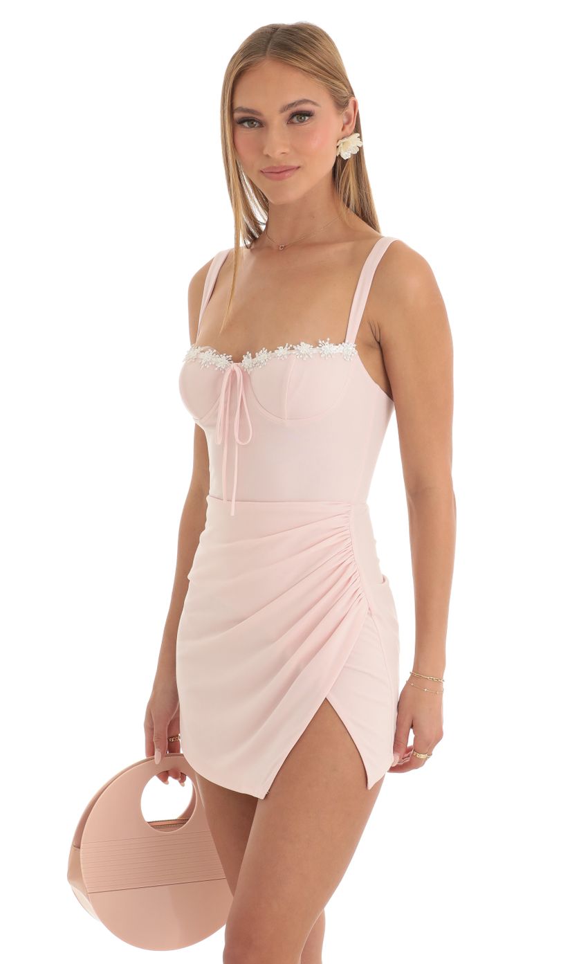 Picture Addi Ruched Dress in Pink. Source: https://media.lucyinthesky.com/data/Mar23/850xAUTO/ff002699-bc92-4eb1-b009-c5ce7b6f5f1d.jpg