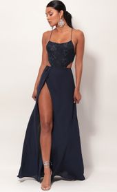 Picture thumb Paris Floral Embroidered Maxi Dress in Navy. Source: https://media.lucyinthesky.com/data/May19_2/170xAUTO/781A1658.JPG