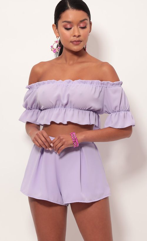 Picture Wild For You Two Piece Set In Lavender. Source: https://media.lucyinthesky.com/data/May19_2/500xAUTO/781A0034.JPG