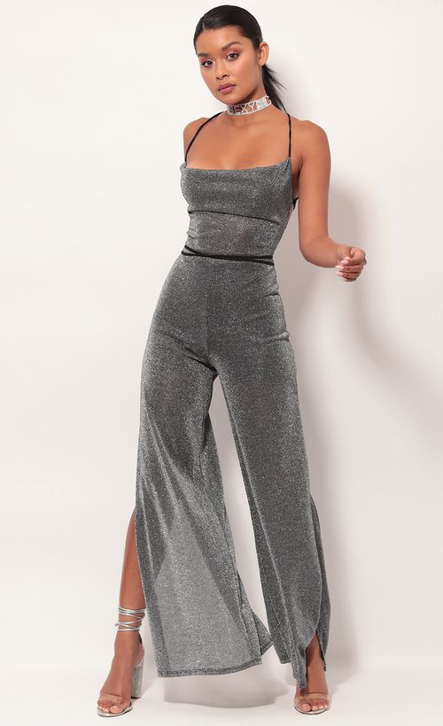Picture Eliana Cowl Neck Jumpsuit in Black Shimmer. Source: https://media.lucyinthesky.com/data/May19_2/500xAUTO/781A0721.JPG