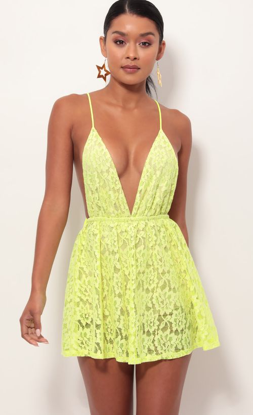Picture Skylar Embroidered Dress in Neon Yellow. Source: https://media.lucyinthesky.com/data/May19_2/500xAUTO/781A8351.JPG