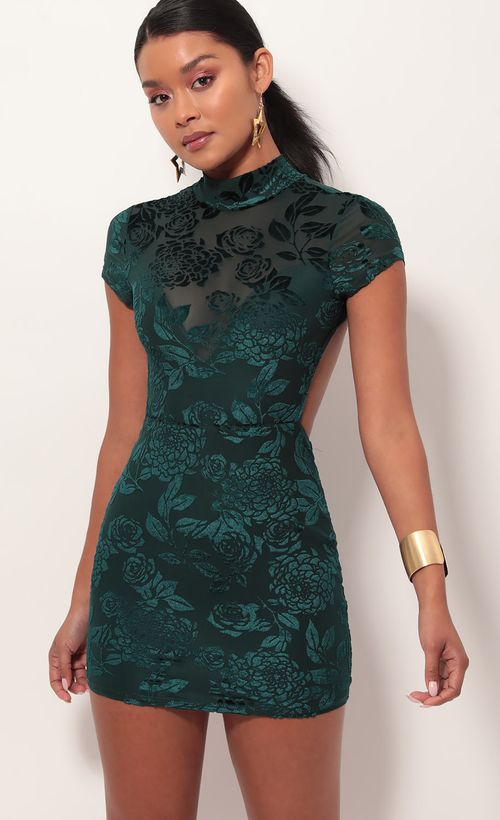 open back velvet dress