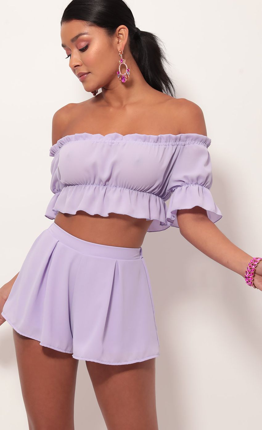 Picture Wild For You Two Piece Set In Lavender. Source: https://media.lucyinthesky.com/data/May19_2/850xAUTO/781A0043.JPG